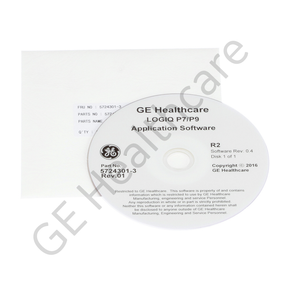 LOGIQ P9P7 R2 Application Software 5724301-3 LOGIQ P9P7 R2 Application Software 5724301-3